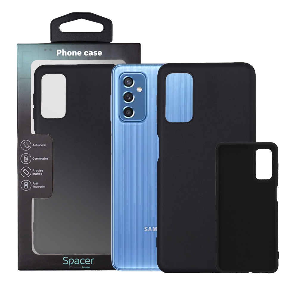 SPACER Husa Samsung Galaxy M52 5G, negru, grosime 2mm, material flexibil silicon, SPPC-SM-GX-M52-SLK