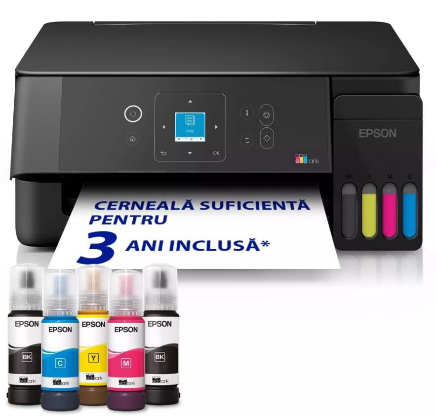 EPSON Multifunctional inkjet EcoTank L3360, CISS, format A4, Color, USB + WIFI, C11CL63409