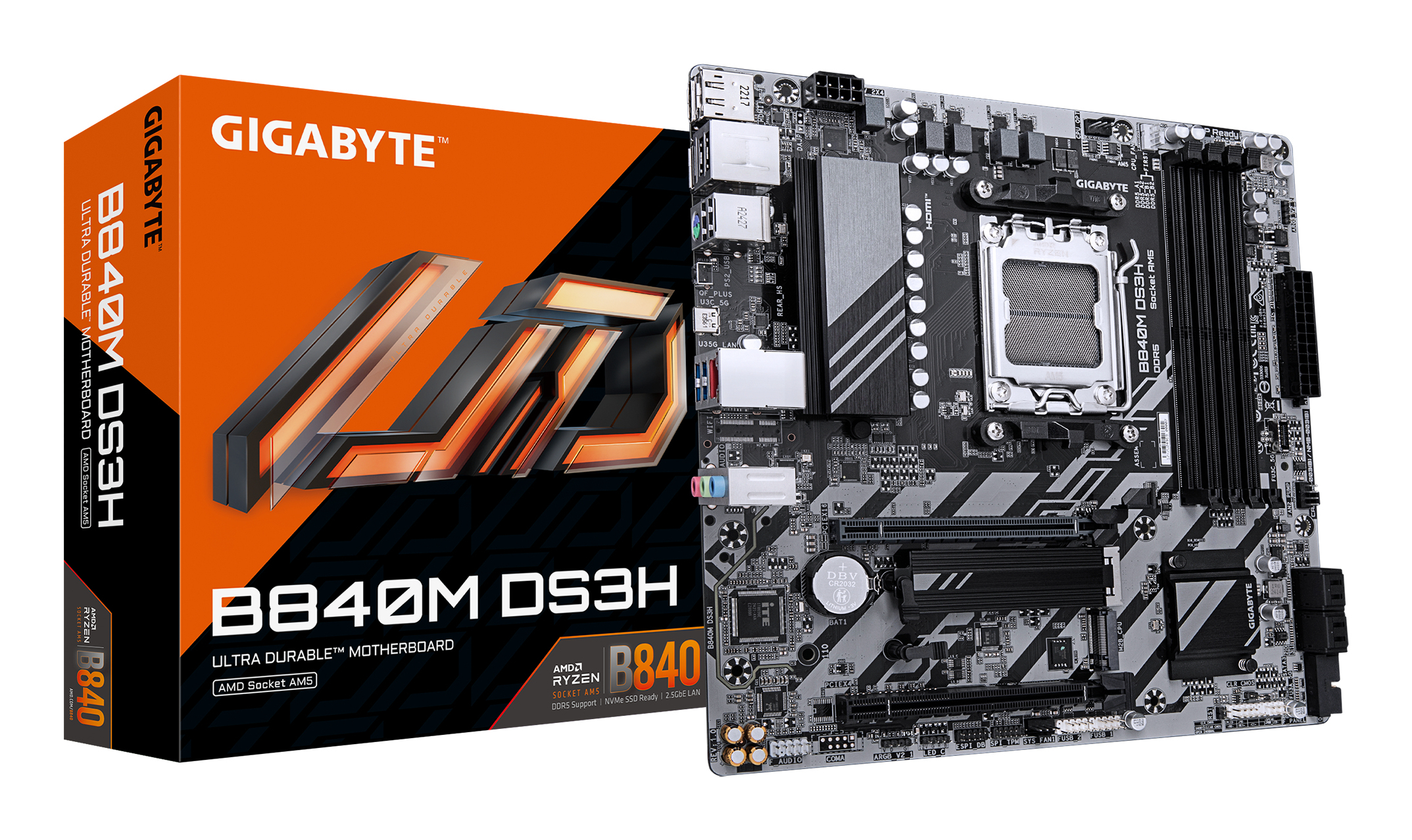 Gigabyte MB AM5, B840M DS3H