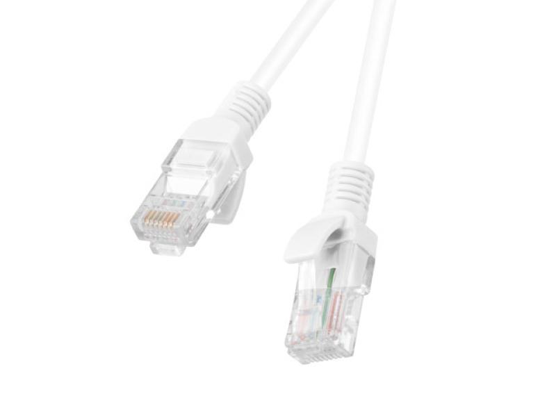 LANBERG PATCHCORD CAT.6 UTP 1M WHITE FLUKE PASSED, PCU6-10CC-0100-W