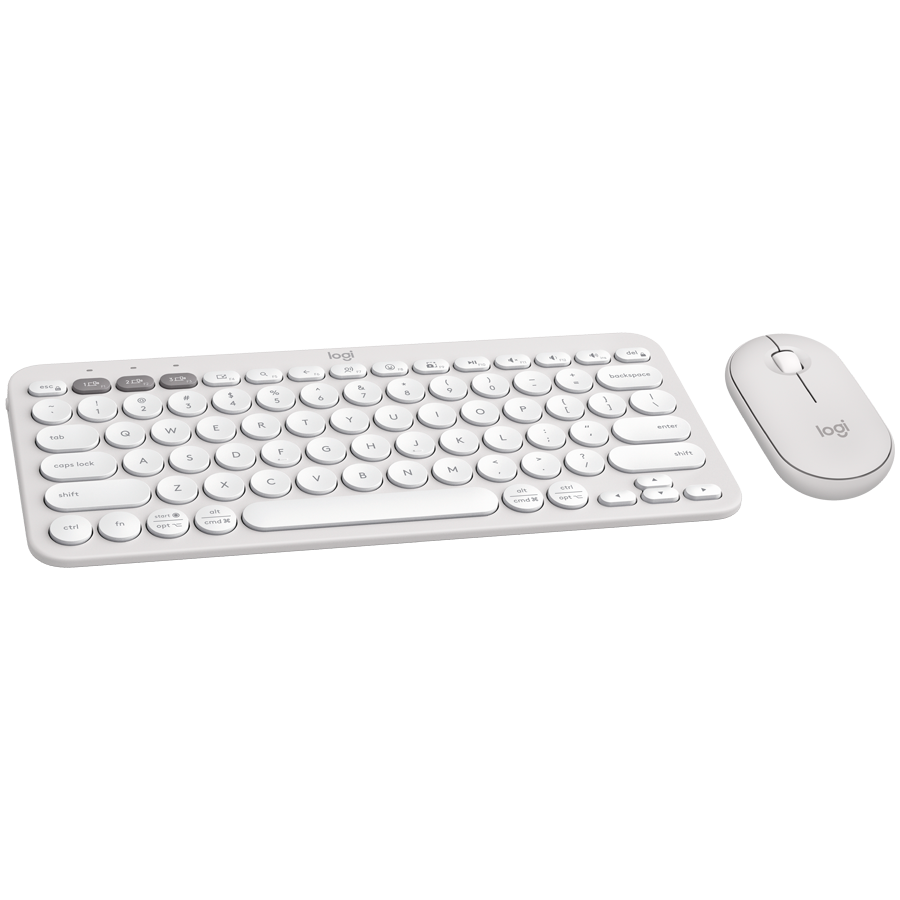 Logitech Pebble 2 Combo - TONAL WHITE - (US) INTL - 2.4GHZ/BT - N/A - INTNL-973, 920-012240