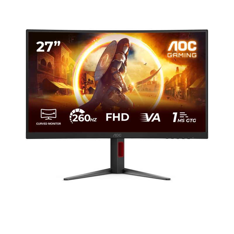 AOC Monitor Gaming, 27", 1920 x 1080 pixeli, Black, Red, C27G4Z2