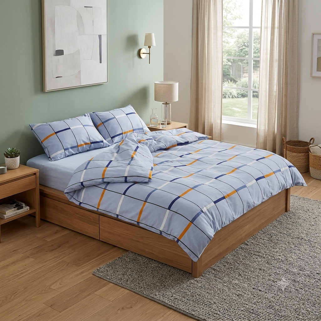 HEINNER Lenjerie kingsize, bumbac,132 TC, Luna, HR-KGBED-132- LNA