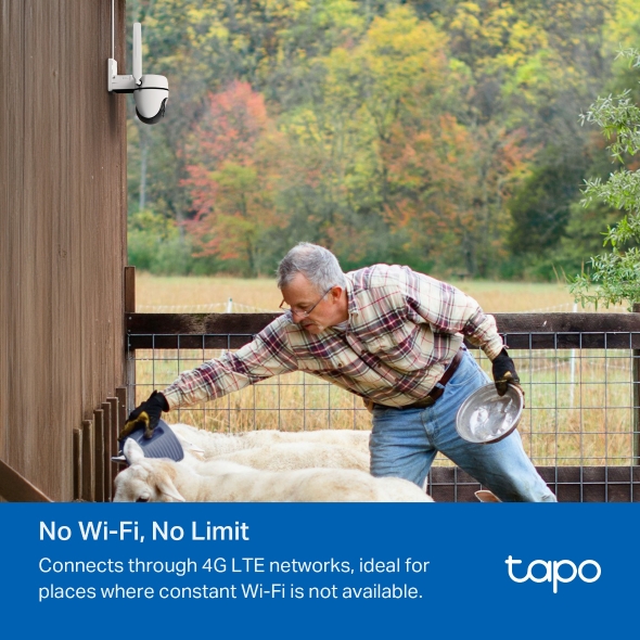 Tp-Link CAMERA IP, 3G/4G LTE + 1 x RJ-45, dome, pt.exterior, dist. IR 9 m, tip lentila, Tapo C501GW - imagine 7