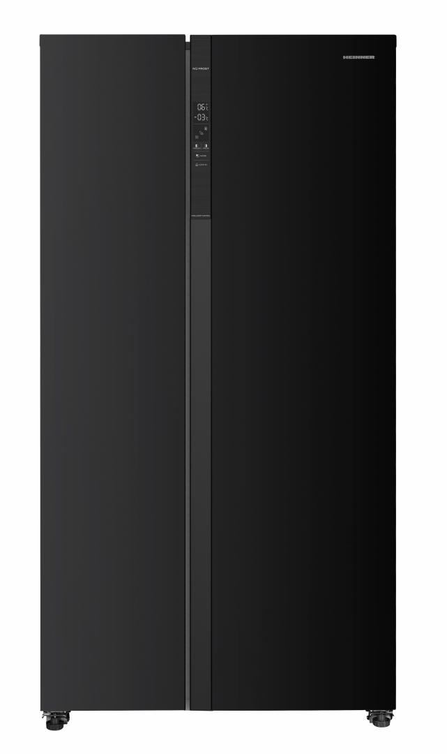 HEINNER Side by Side, No Frost, 532 L, Clasa E, Negru, HSBS-HM532NFBKE++
