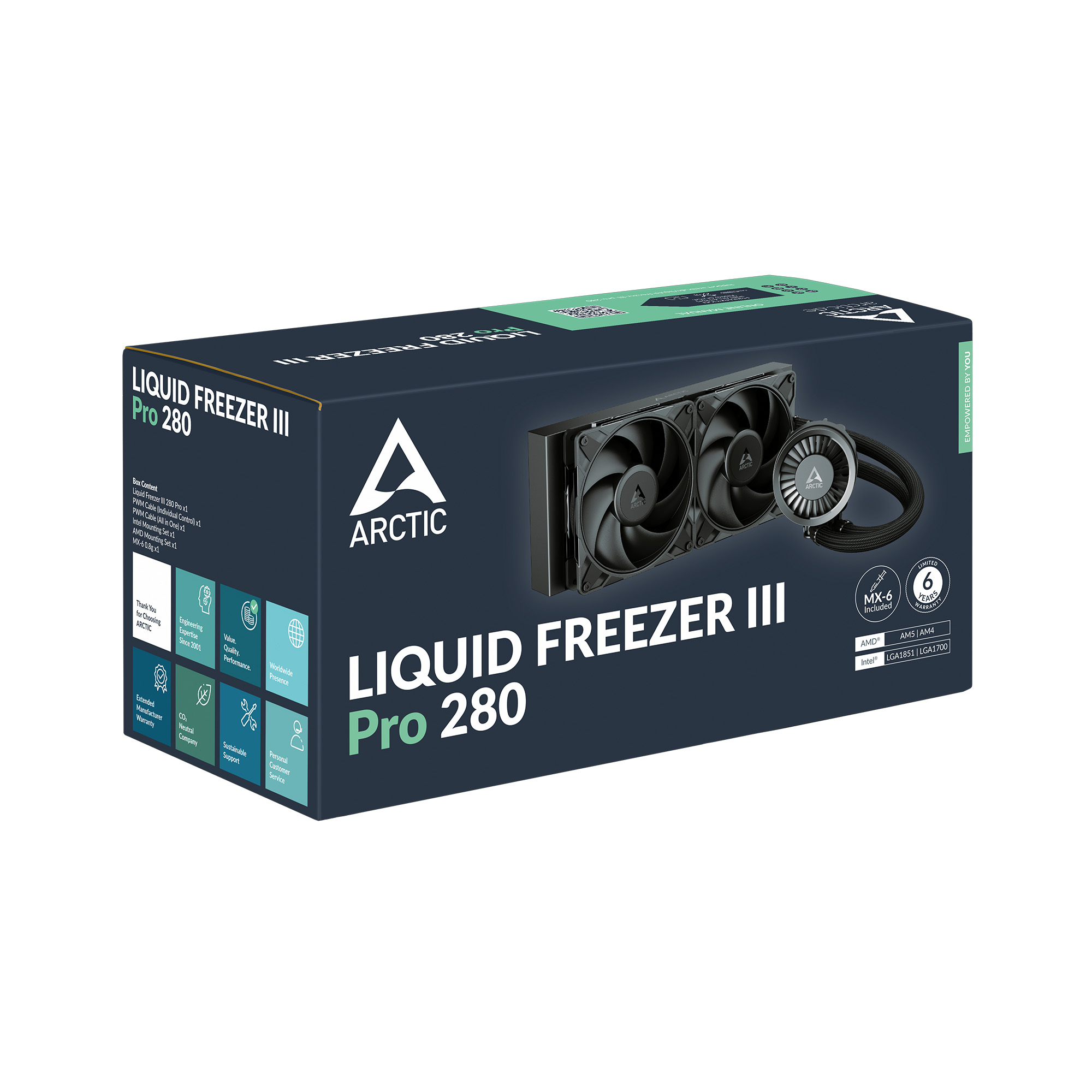 Arctic COOLER Liquid Freezer III Pro 280, skt. LGA1851, LGA 1700, AM4, AM5, racire cu, ACFRE00179A - imagine 5