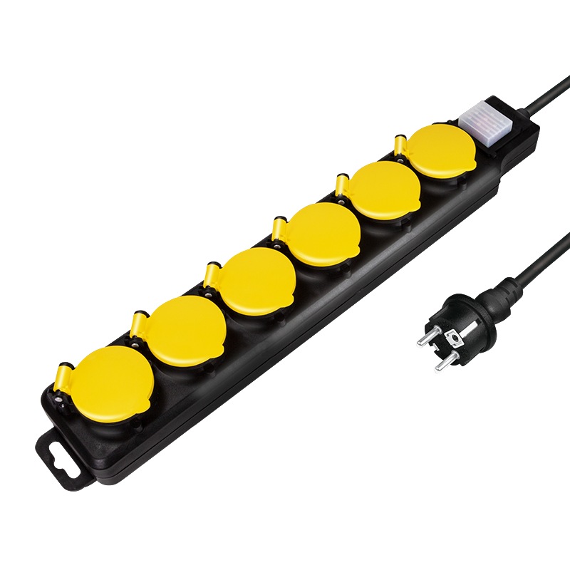 Logilink PRELUNGITOR, Schuko x 6, conectare prin Schuko (T), cablu 1.5 m, 16 A, protectie, LPS256