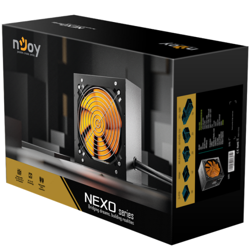 Njoy CASE PSU ATX 650W NEXO 650/, PSAT6065A40CZCO01B