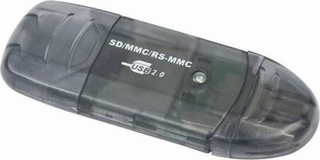Gembird CARD READER extern, interfata USB 2.0, citeste/scrie: SD, MMC, RS-MMC; plastic, FD2-SD-1