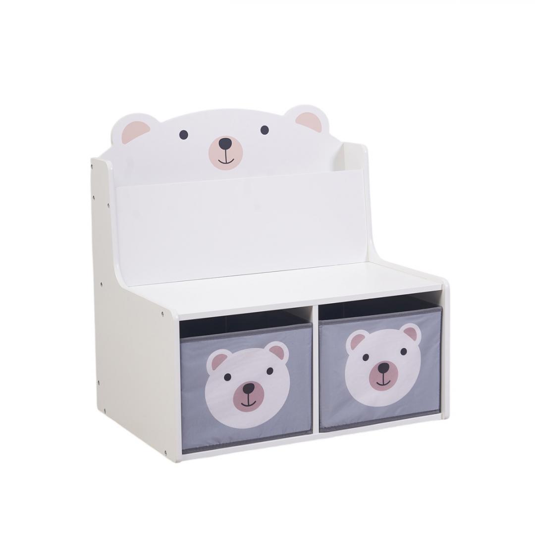 U-GROW Bancuta cu spatiu de depozitare jucarii si carti Bear, UG-74BEAR