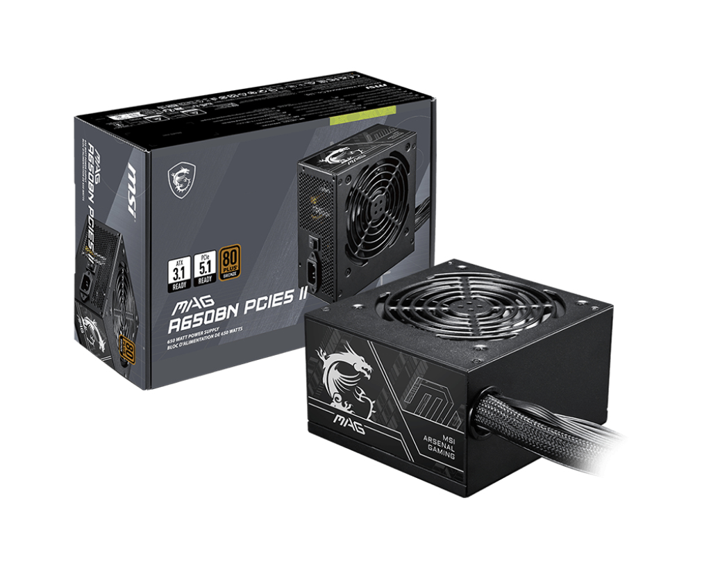 MSI 650W BRONZE PSU, MAG A650BN PCIE5 II