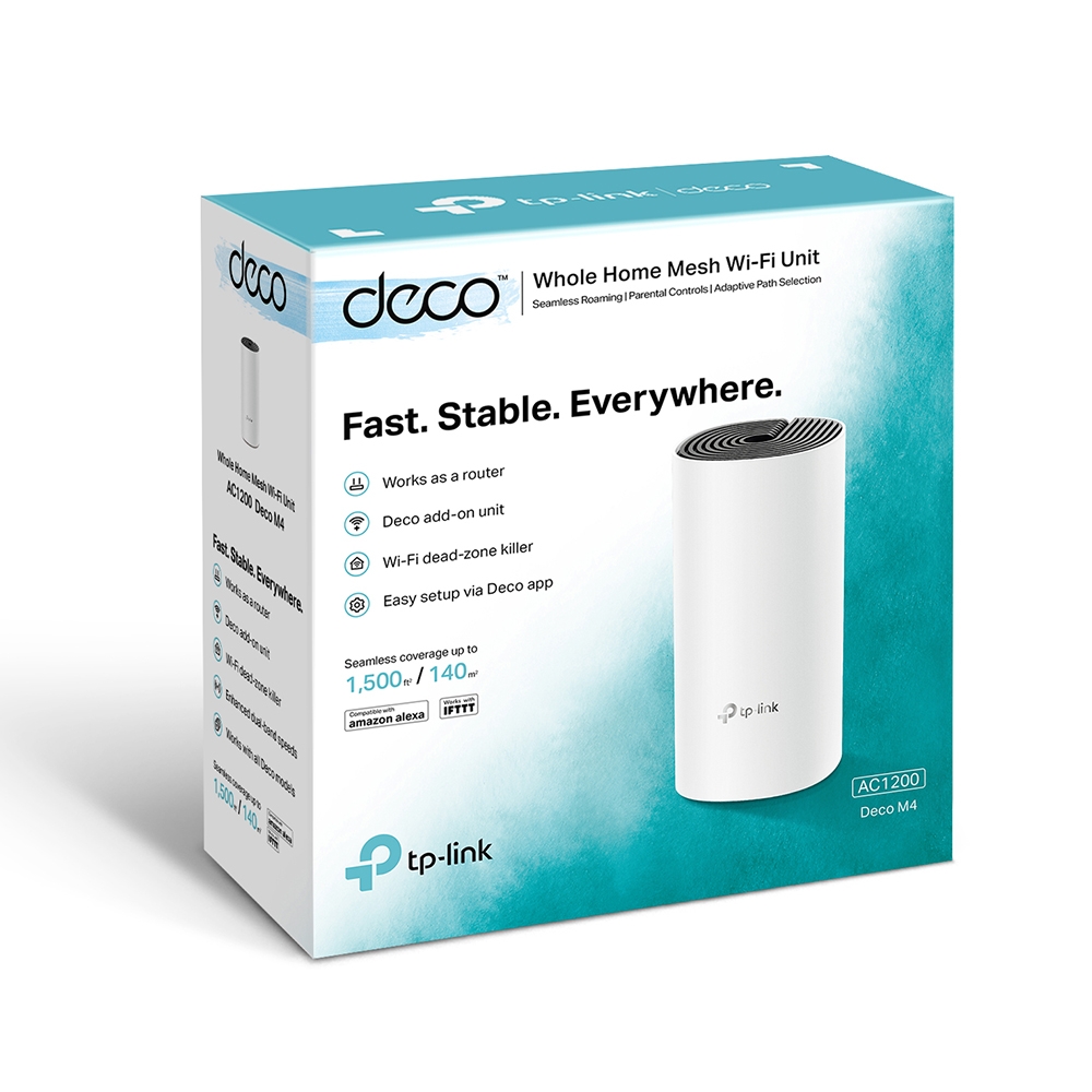 Tp-Link MESH, wireless, router AC1200, pt interior, 1200 Mbps, port LAN, WAN, 2.4, Deco M4(1-pack) - imagine 3