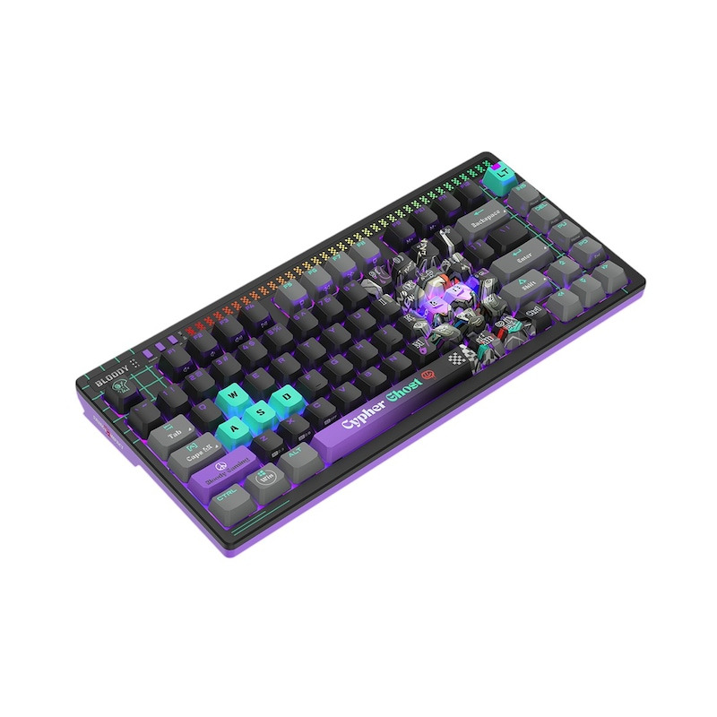 A4Tech Tastatura gaming Bloody AT75 Alpha Optical Switch Mechanical Keyboard USB, AT75 Cypher Ghost - imagine 4