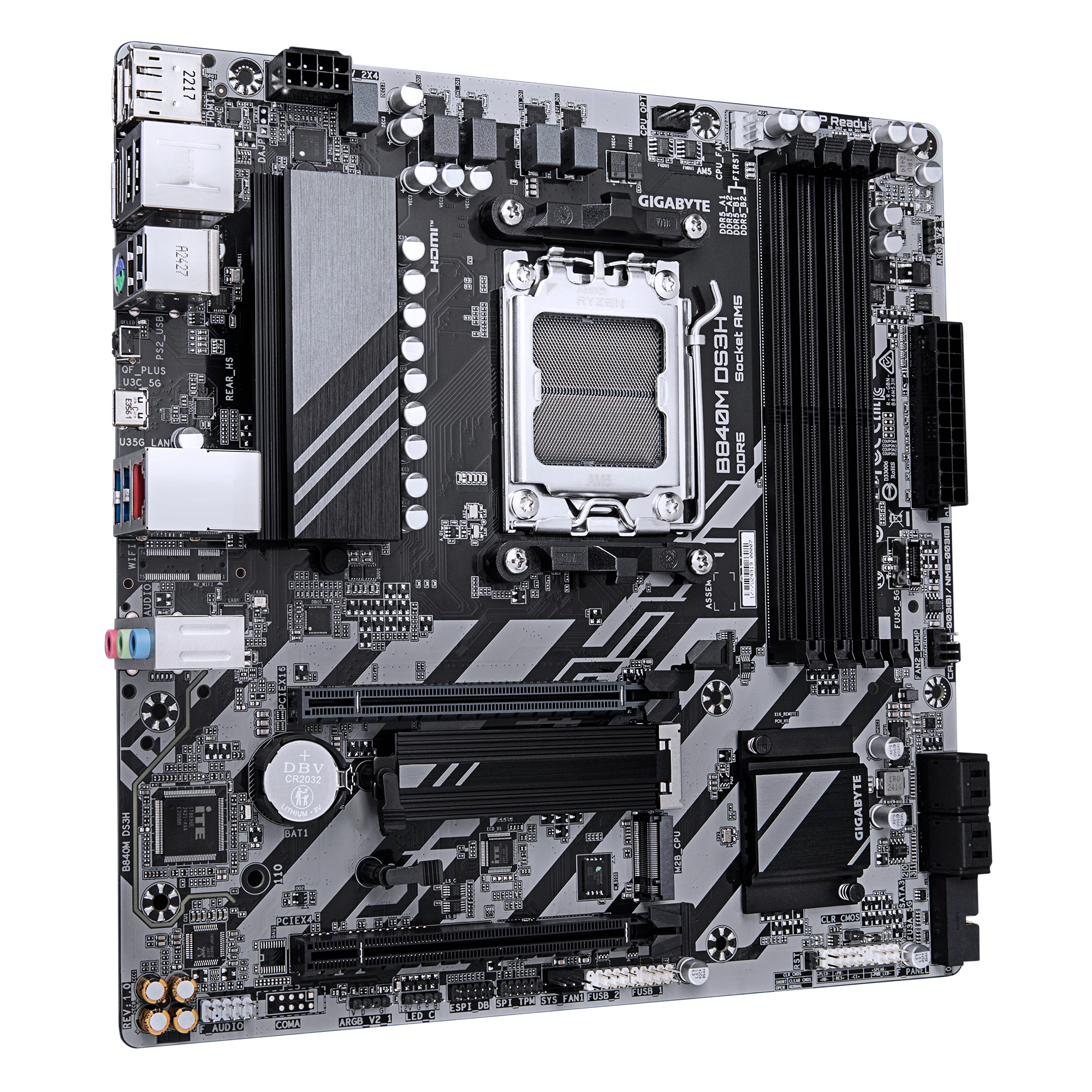 Gigabyte MB AM5, B840M DS3H - imagine 3