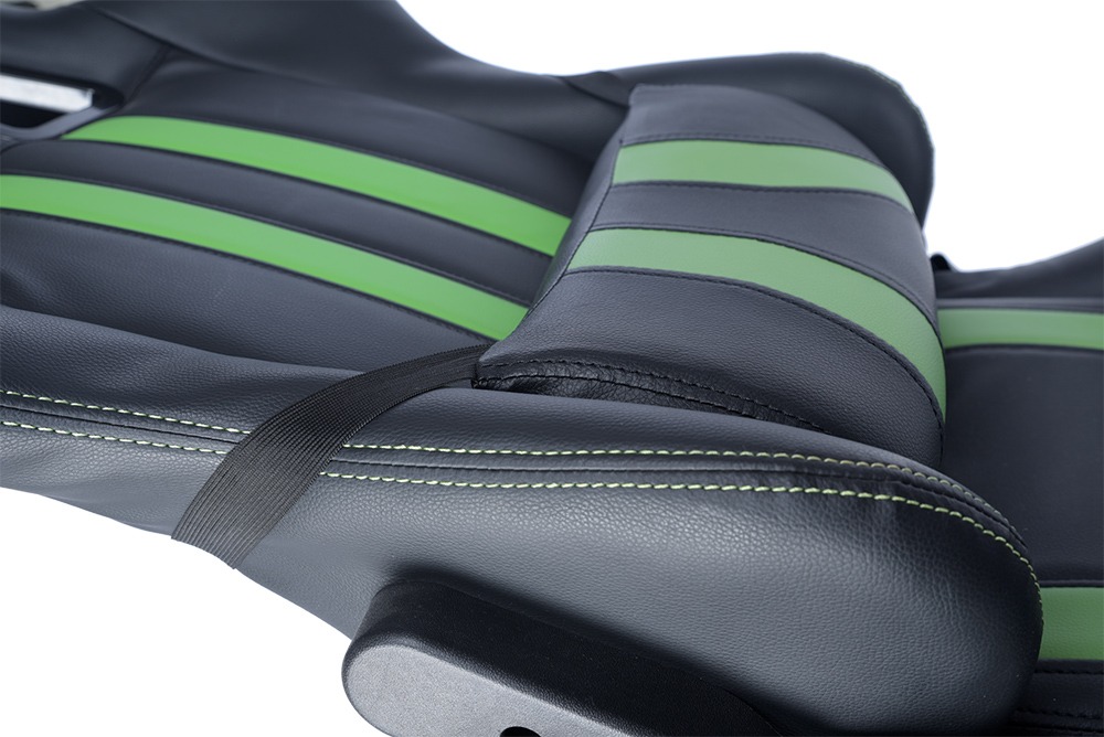 SPACER SCAUN GAMING imitatie piele, black & green, brate ajustabile, greutate max., SPCH-TRINITY-GRN - imagine 13