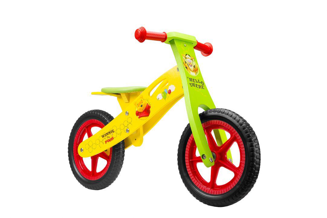 PEGAS WOODEN BALANCE BIKE, SEVEN, MODEL WTP, 12 INCH, GALBEN VERDE, DIS-9910-WBWP04