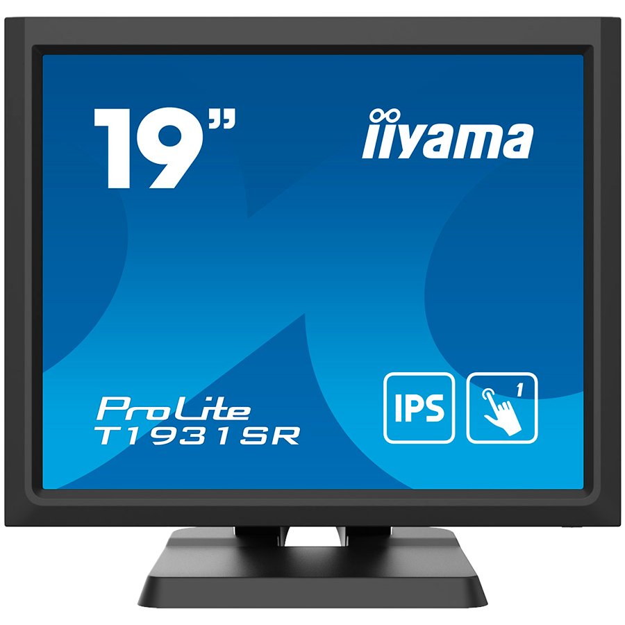 Iiyama Monitor LED 5:4 TOUCH 1280x1024 250cd 5ms serial resistive VGA HDMI DP Speakers, T1931SR-B1S