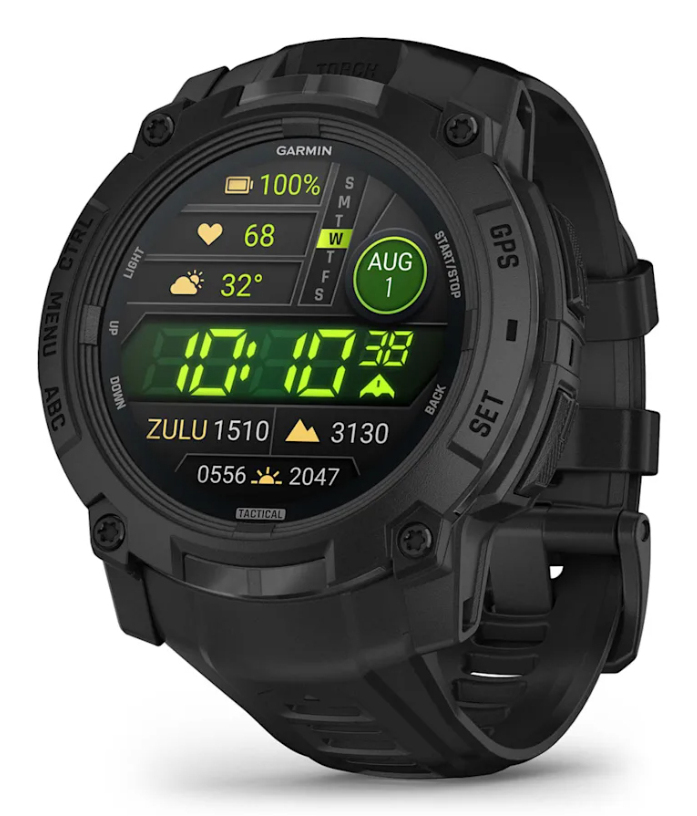 Garmin Smartwatch Instinct 3 50 mm AMOLED Tactical Edition Black with Black Band, 010-03020-50