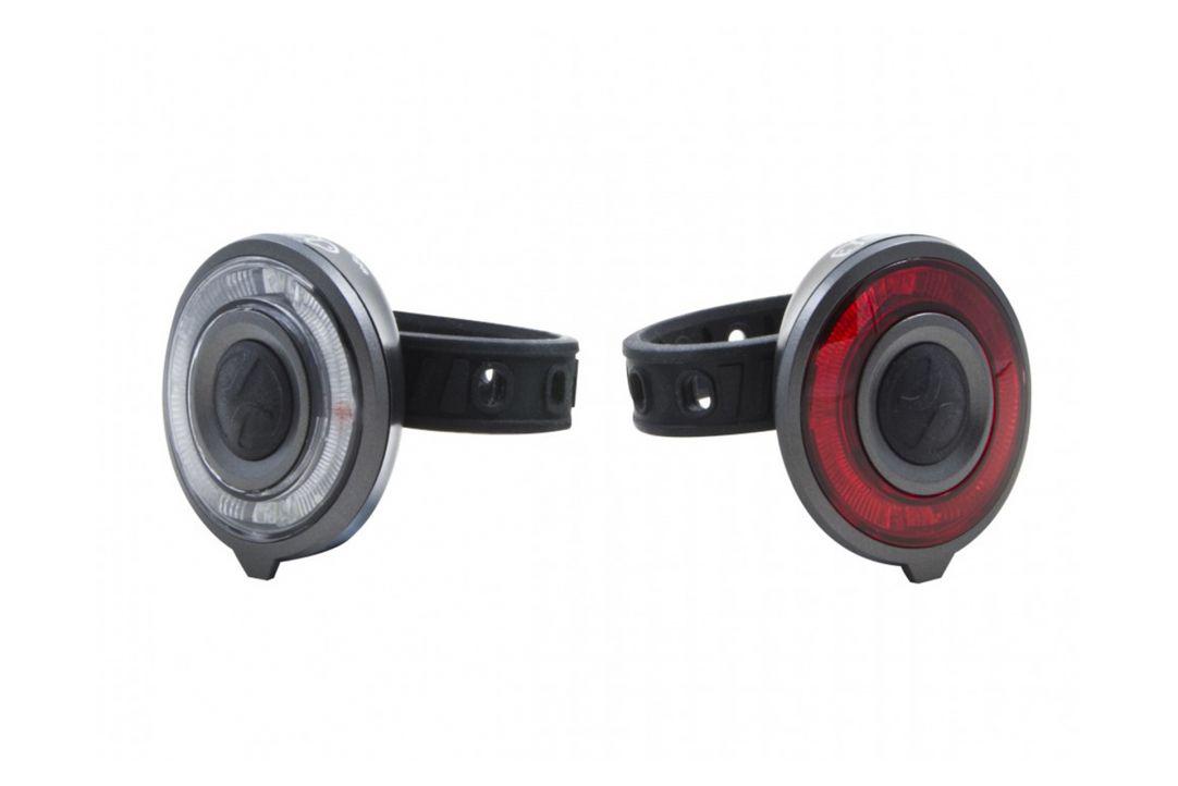 PEGAS Set lumini far+stop, 2 LED-uri rosii, 2 LED-uri uri albe, Baterii: 2 x 2 CR2032, SPA999165NEGM