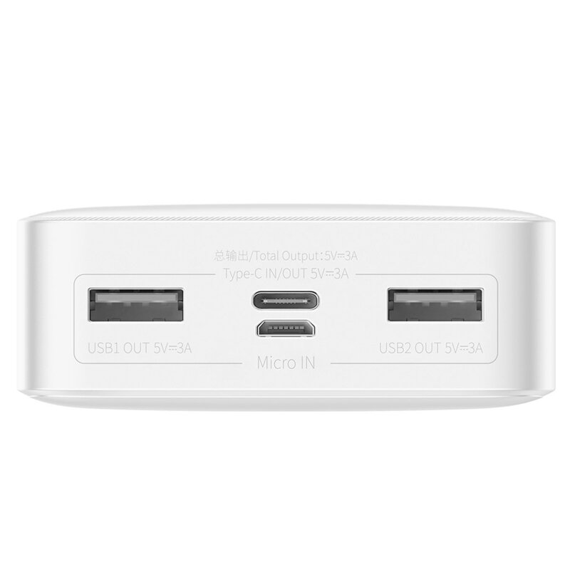 Baseus POWER BANK Bipow, 20000mAh, 15W, 2 x USB; 1 x USB Type-C, digital display pt., PPBD050102 - imagine 3