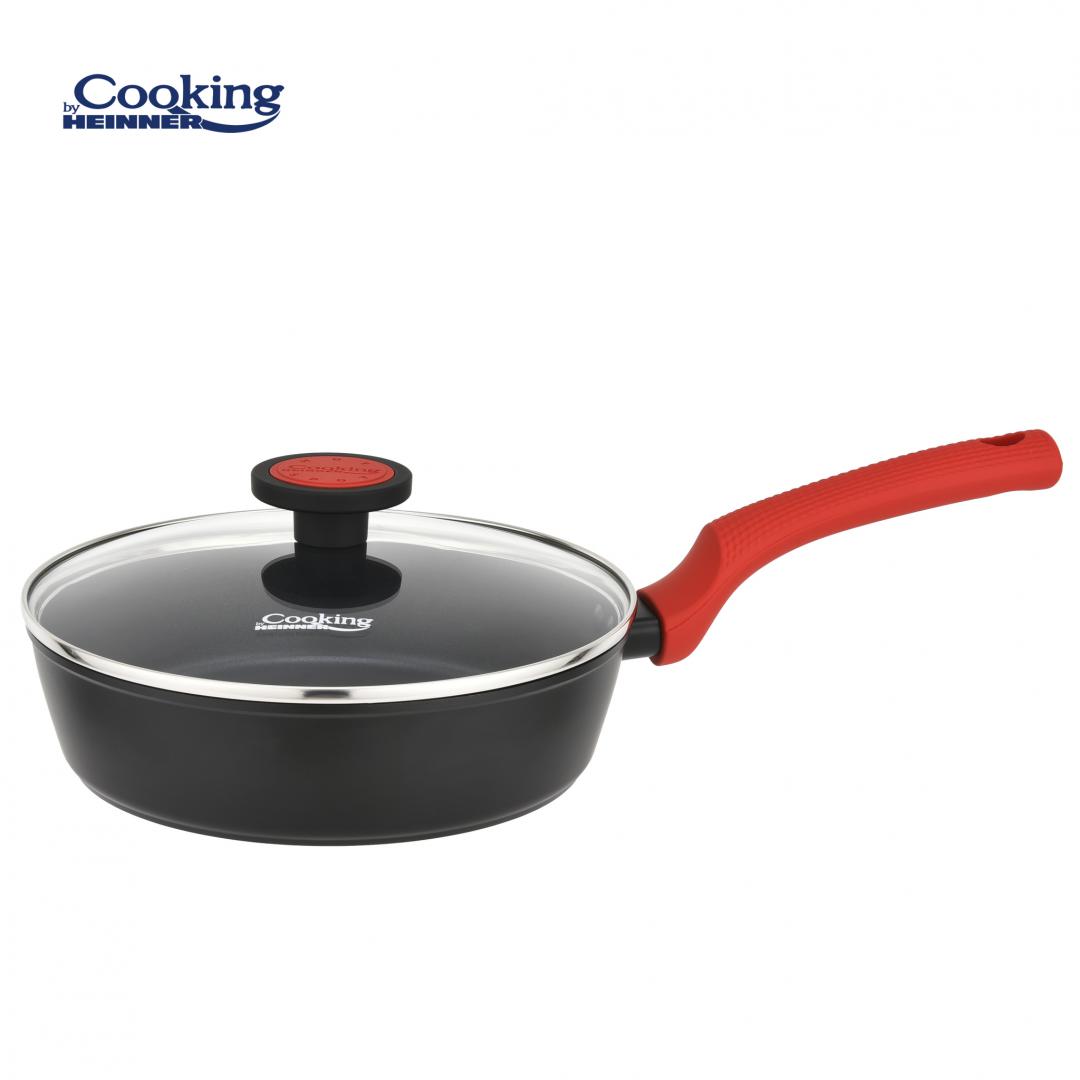 HEINNER TIGAIE ALUMINIU FORJAT + CAPAC 24X6.5 CM, REDMOON, COOKING BY, HR-MRK-AC24