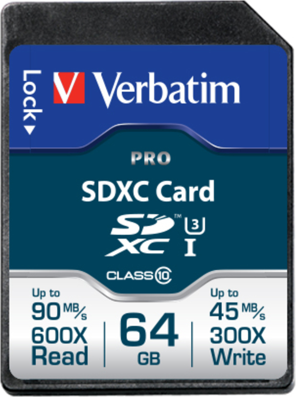 Verbatim MEMORIE SD CARD SDXC 64GB (Clasa 10) PRO UHS-I, 47022