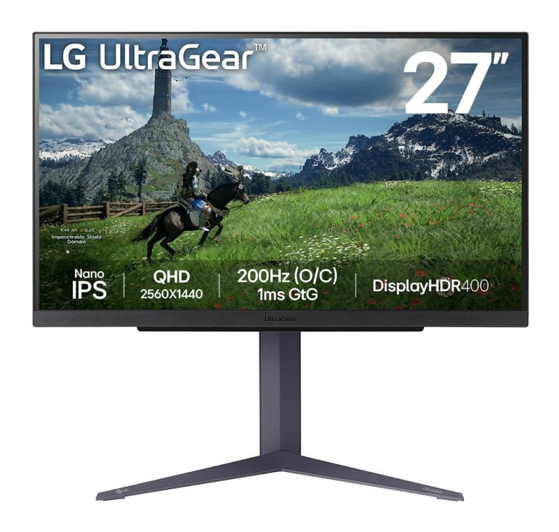 LG Monitor Consumer 27GS85Q-B, 27", 2560 x 1440 pixeli, Black, 27GS85Q-B.AEU