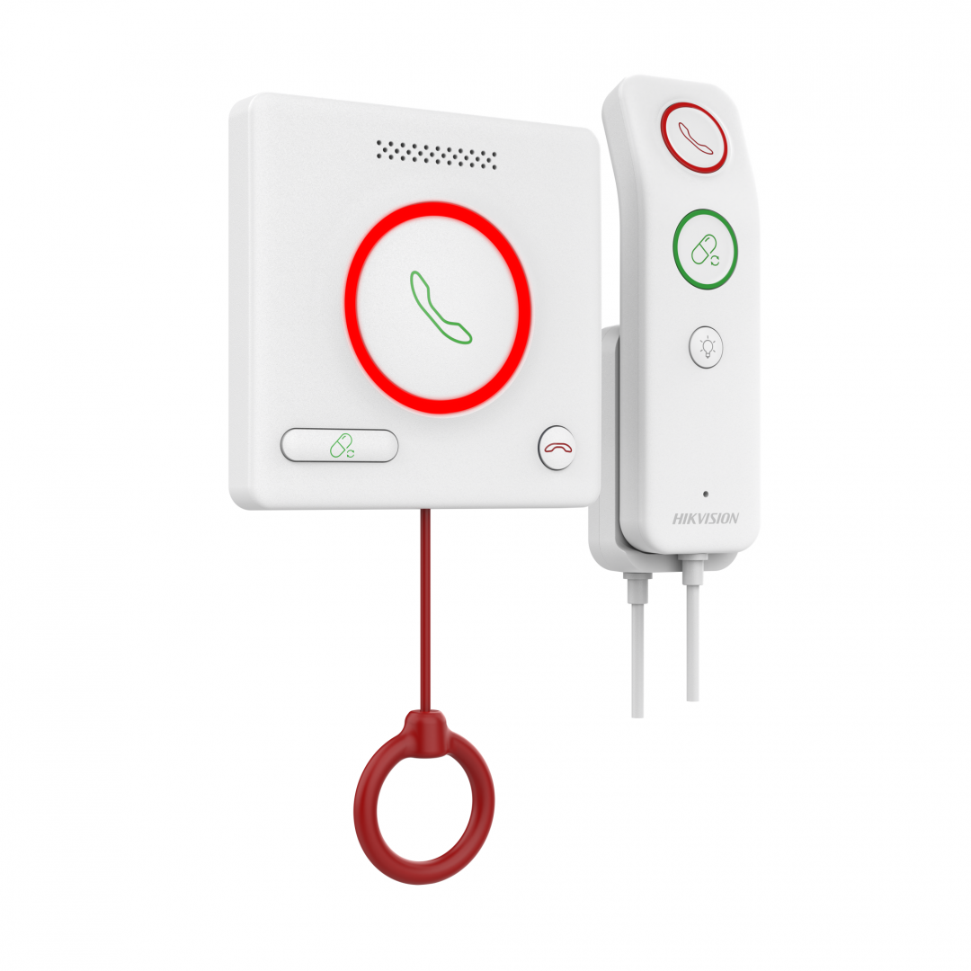 HIKVISION BUTON DE APELARE MEDICALA cu telecomanda; 1x RJ45 port, alimentare, DS-KHH6020X-H