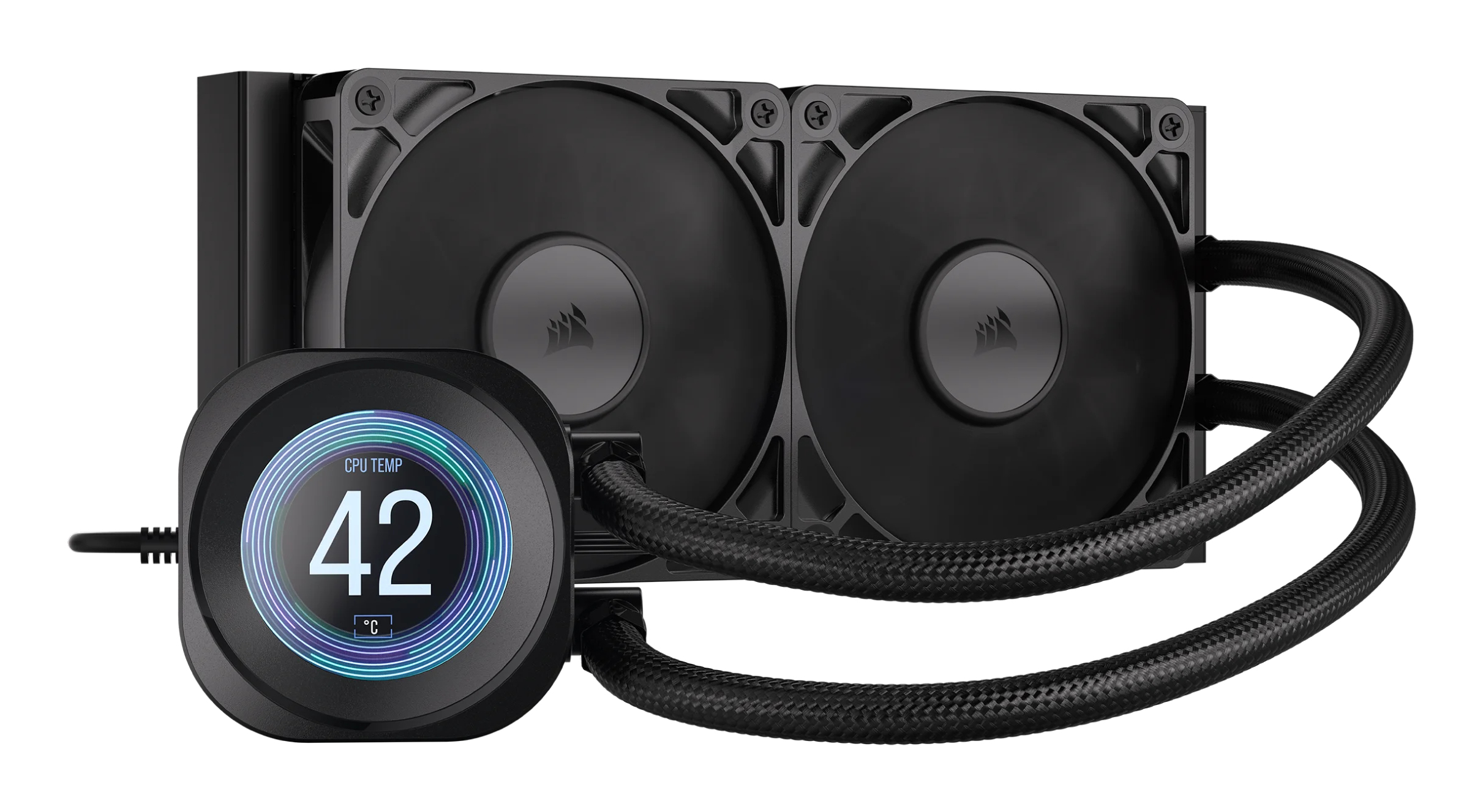 Corsair Cooler Lichid NAUTILUS 240 RS LCD, AIO 240mm, 2.1 IPS, PWM Zero RPM, Intel/, CW-9061031-WW