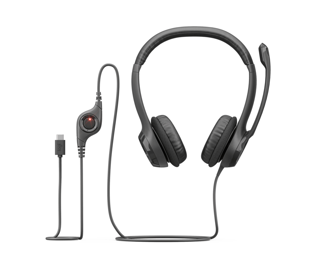 Logitech Casti H390 USB-C Black, 981-001576 - imagine 5
