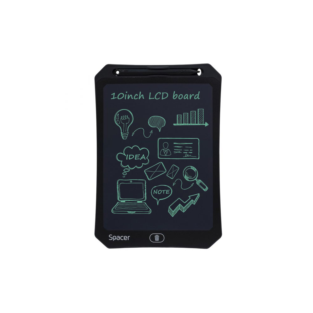 SPACER TABLETA LED pentru scris si desenat, interactiva, e-learning, 10 display, black, SPTB-LED-10
