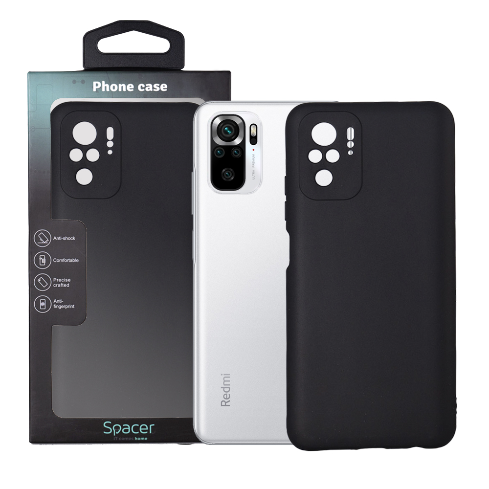 SPACER Husa Xiaomi Redmi Note 10 S, negru, grosime 1.5mm, material flexibil TPU, SPPC-XI-RM-N10S-TPU