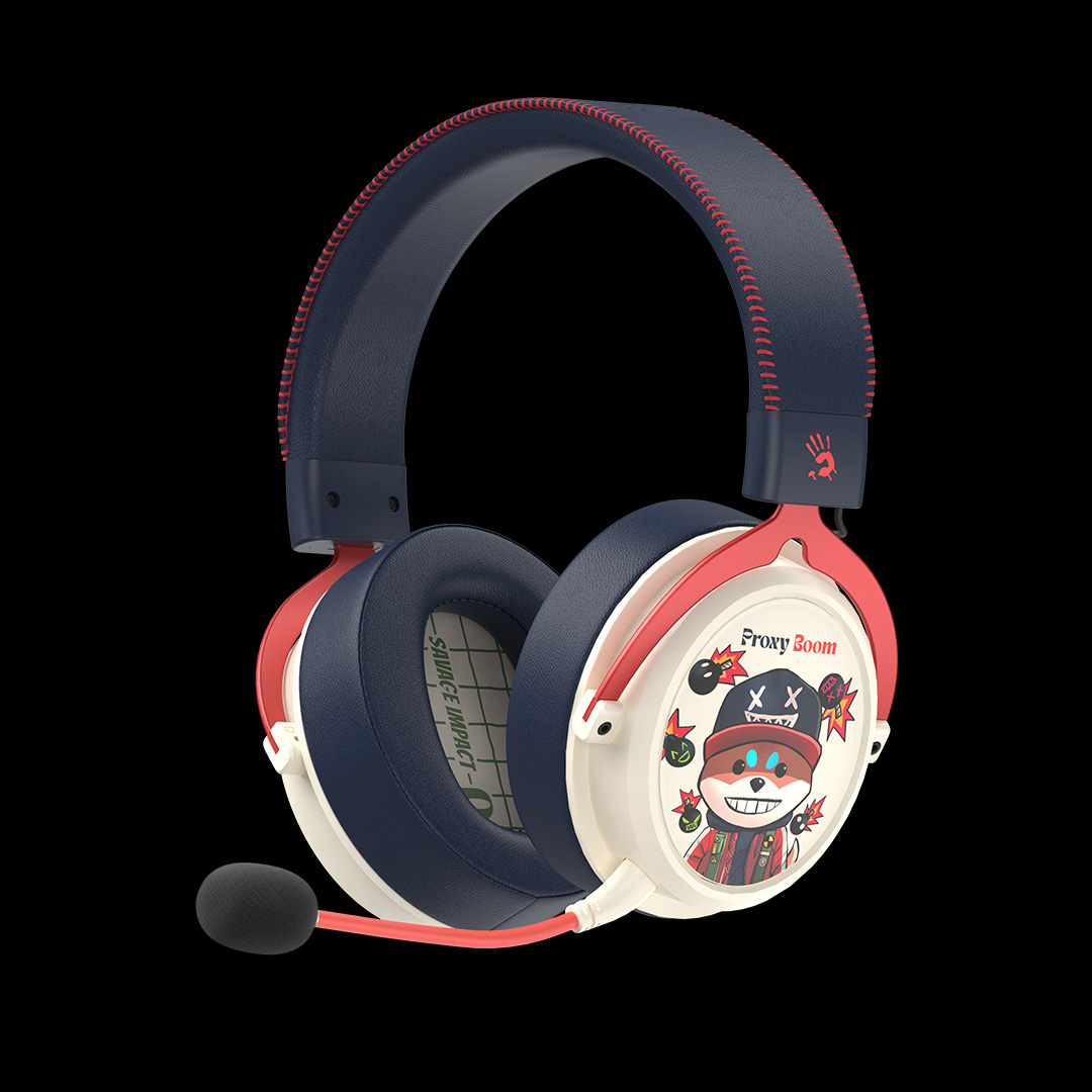 A4Tech Casti gaming Bloody Bluetooth v5.3 + 2.4GHz + Wired Multi-Mode Connection, MR595 Proxy Boom
