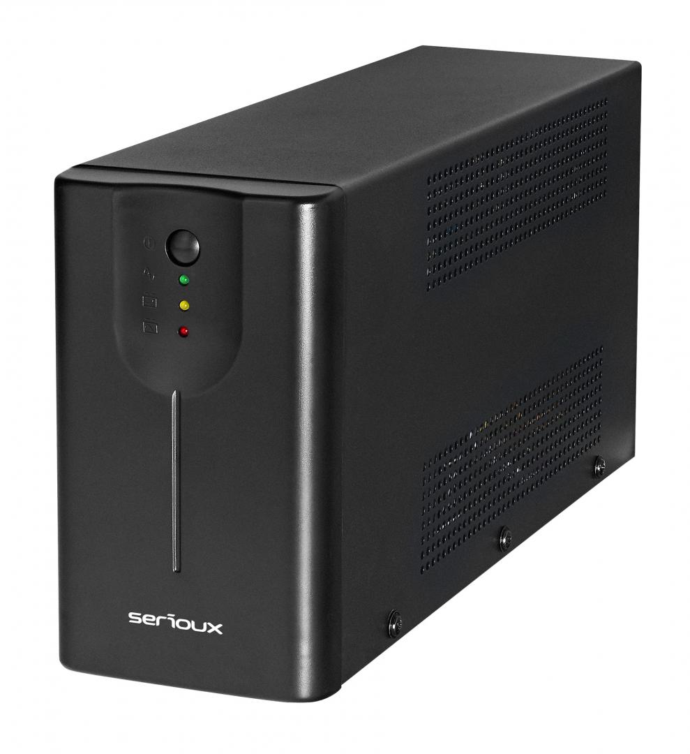 SERIOUX UPS Line Interactive 1200LI,Led, capacitate 1200VA/720W, 4 prize Schuko, SRXU-LD1200LI