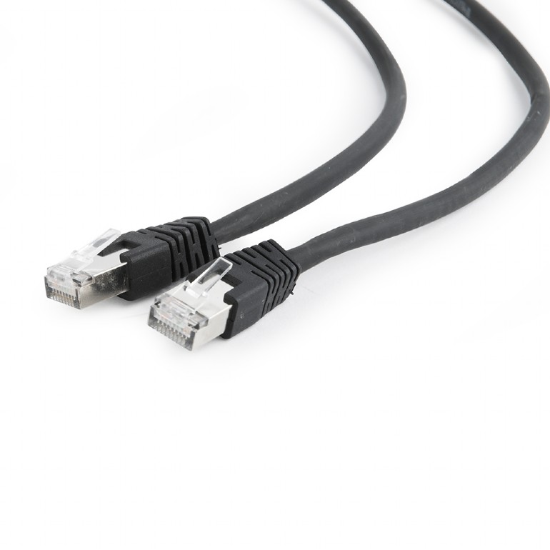 Gembird PATCH CORD S/FTP Cat6a, LSZH, cupru, 2 m, negru, AWG27, dublu ecranat, PP6A-LSZHCU-BK-2M