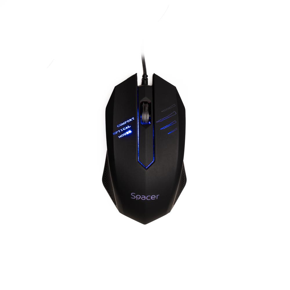 SPACER Mouse, 1000 dpi, Negru, SPMO-M20 - imagine 2