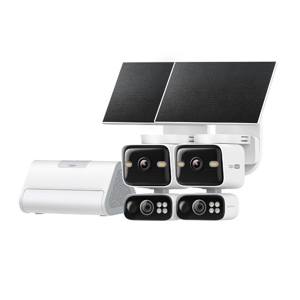 Tp-Link KIT CAMERA IP Exterior, 2x camere dual lens 2K solar pan/tilt + CentralHub H500, Tapo HB410