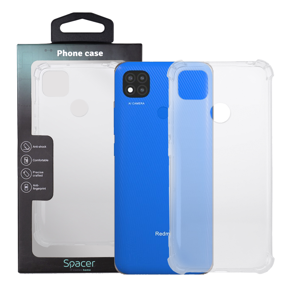 SPACER Husa Xiaomi Redmi 9C, transparenta, grosime 1.5mm, protectie suplimentara, SPPC-XI-RM-9C-CLR
