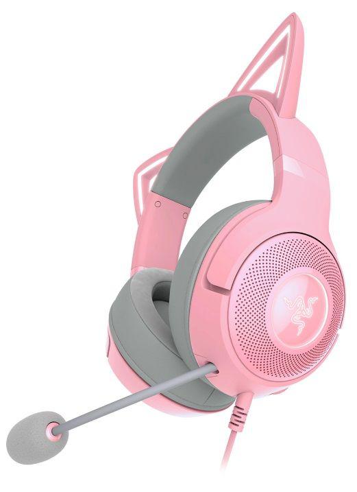 Razer CASTI - gaming Kraken Kitty V2 - Quartz Ed, RZ04-04730200-R3M1