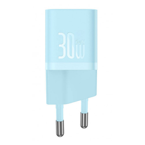 Baseus INCARCATOR retea Mini, GaN5 Fast Charger 30W, 1 x USB Type-C 5V/3A, albastru, CCGN070603