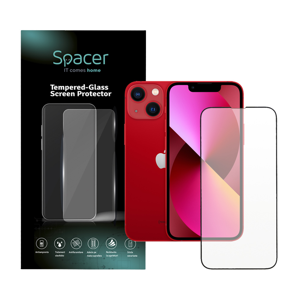 SPACER FOLIE STICLA pentru Iphone 13 Mini, grosime 0.3mm, acoperire totala ecran, SPPG-AP-IP13M-TG
