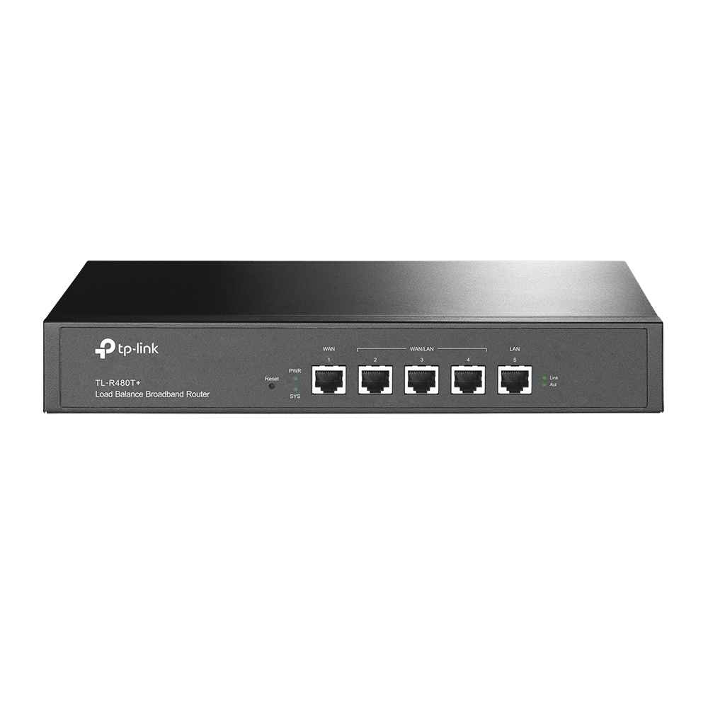 Tp-Link ROUTER wired 10/100 Mb/s, 1 WAN + 1 LAN + 3 WAN/LAN, TL-R480T+