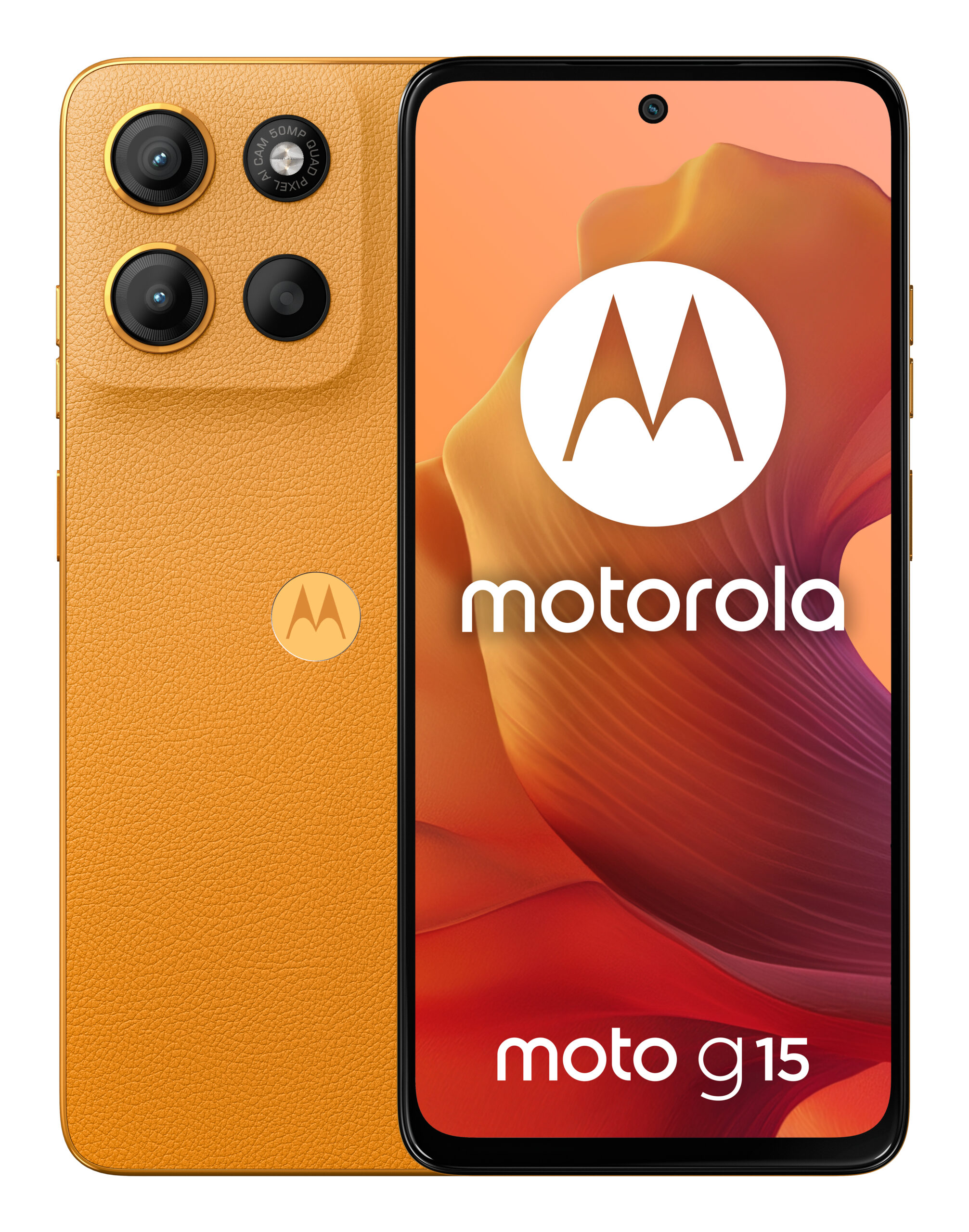 MOTOROLA Moto g15, 128GB, 4GB RAM, Dual SIM, 4G, Tri-Camera, Sunrise Orange, PB6E0011PL - imagine 2
