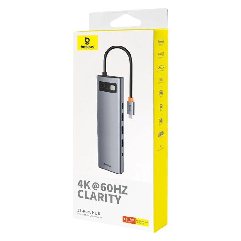 Baseus DOCKING Station Metal Gleam Series 11-in-1, conectare PC USB-C,Type-C to, B00030709811-00 - imagine 9