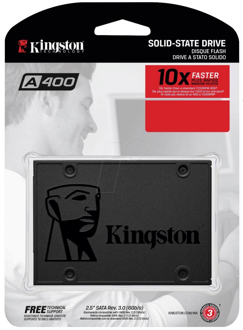 KINGSTON SSD intern A400, 480 GB, SATA, 2.5 inch, SA400S37/480G