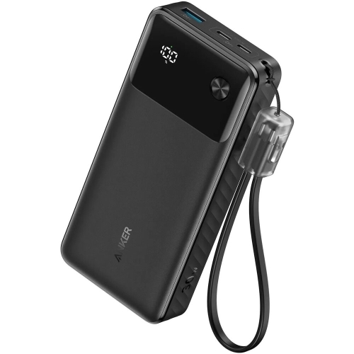 Anker POWER BANK 20.000 mAh, 30W PD 3.1, 1 x USB, 2 x USB-C, afisaj inteligent, 560 g, A1384G11