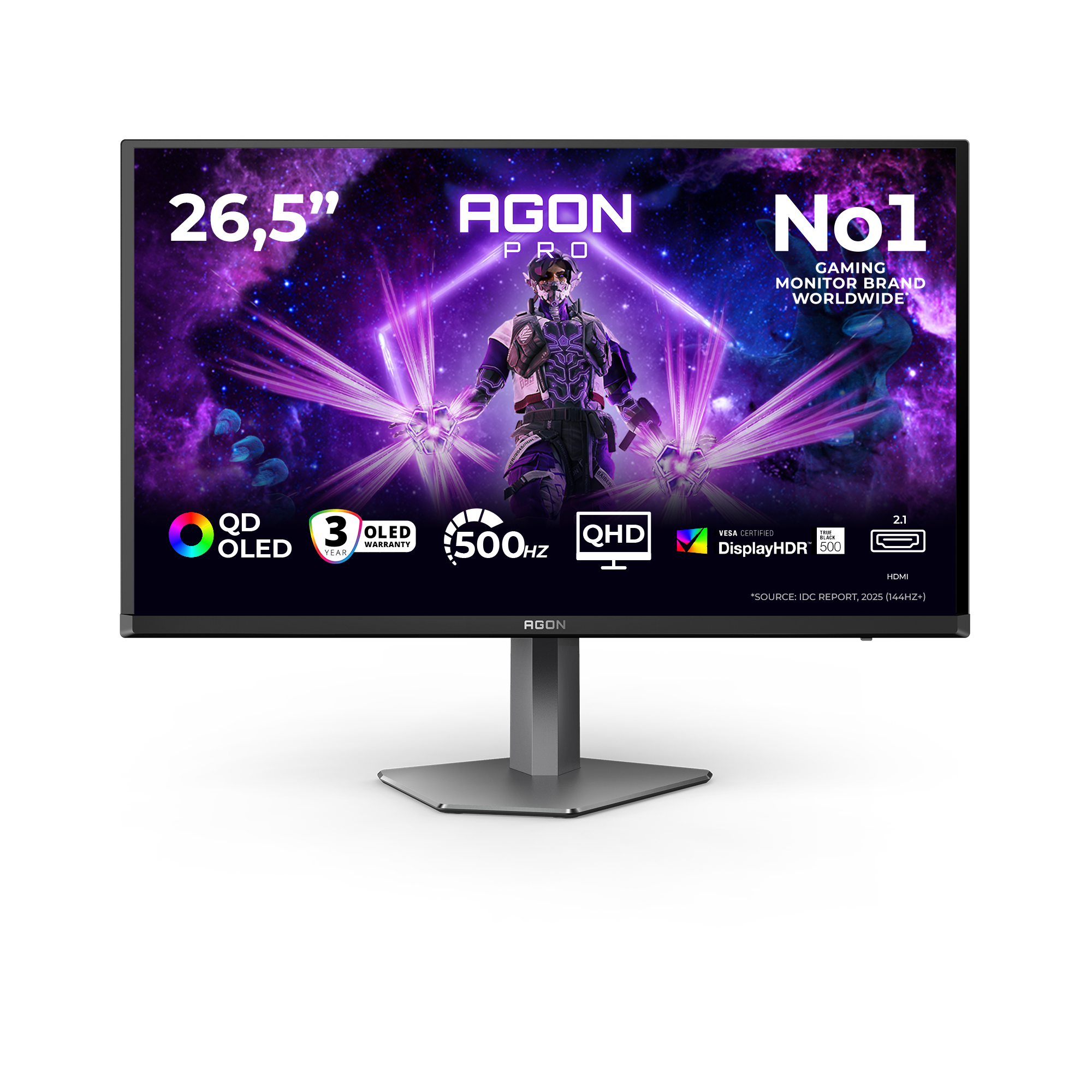 AOC Gaming AGON 27 inch QHD QD-OLED 0.03 ms 500 Hz HDR G-Sync Compatible, AG276QKD2