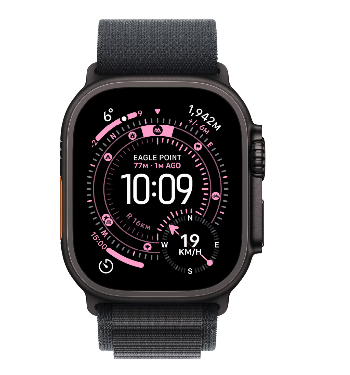 APPLE Watch Ultra 3 GPS + Cellular 49mm Black Titanium Case with Black Alpine Loop, MF0V4QP/A