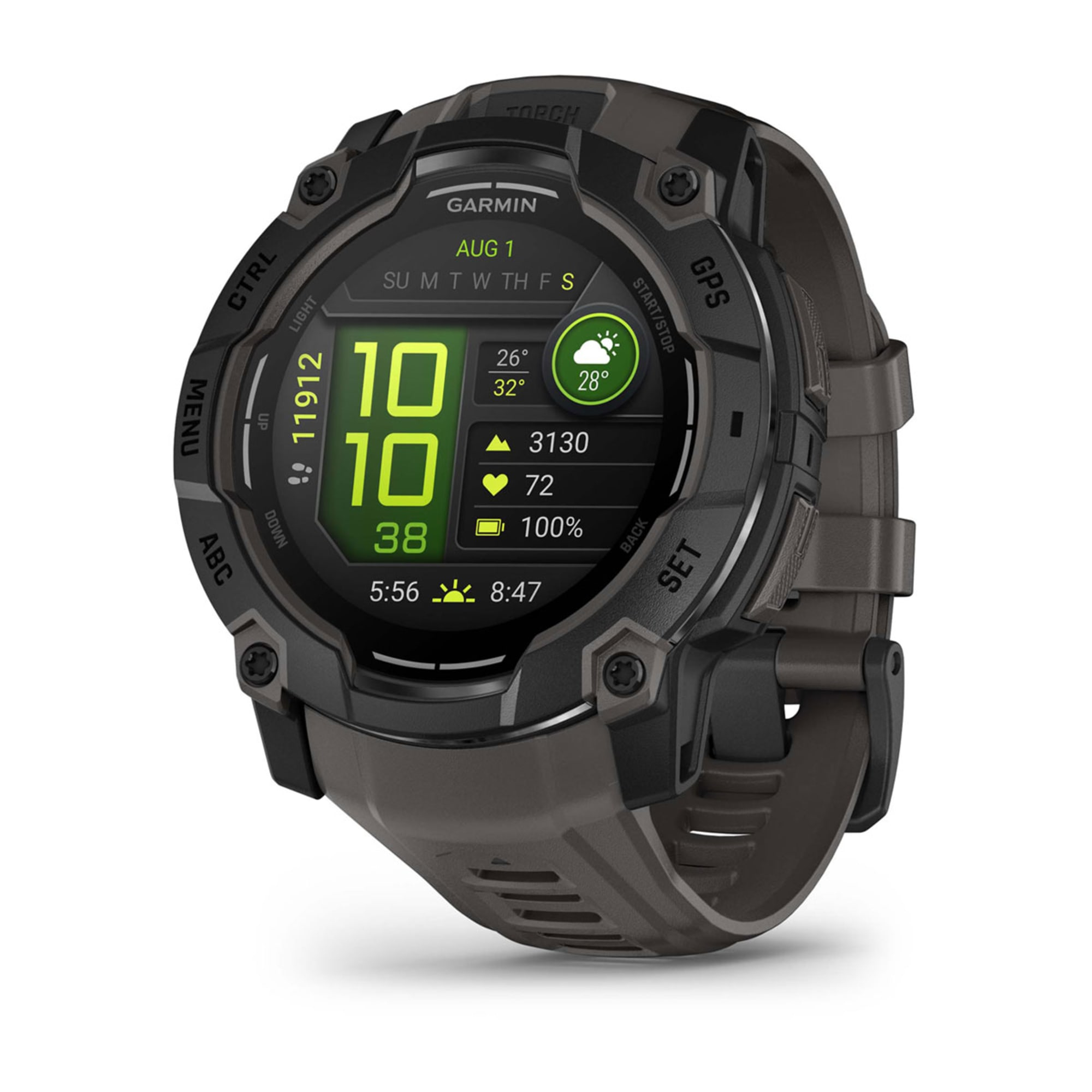 Garmin Smartwatch Instinct 3 50 mm, AMOLED Black with Charcoal Band, 010-03020-00