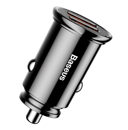Baseus INCARCATOR auto Circular Plastic, Quick Charge 30W, 2 x USB Output 4.5V/5A, pt., CCALL-YD01
